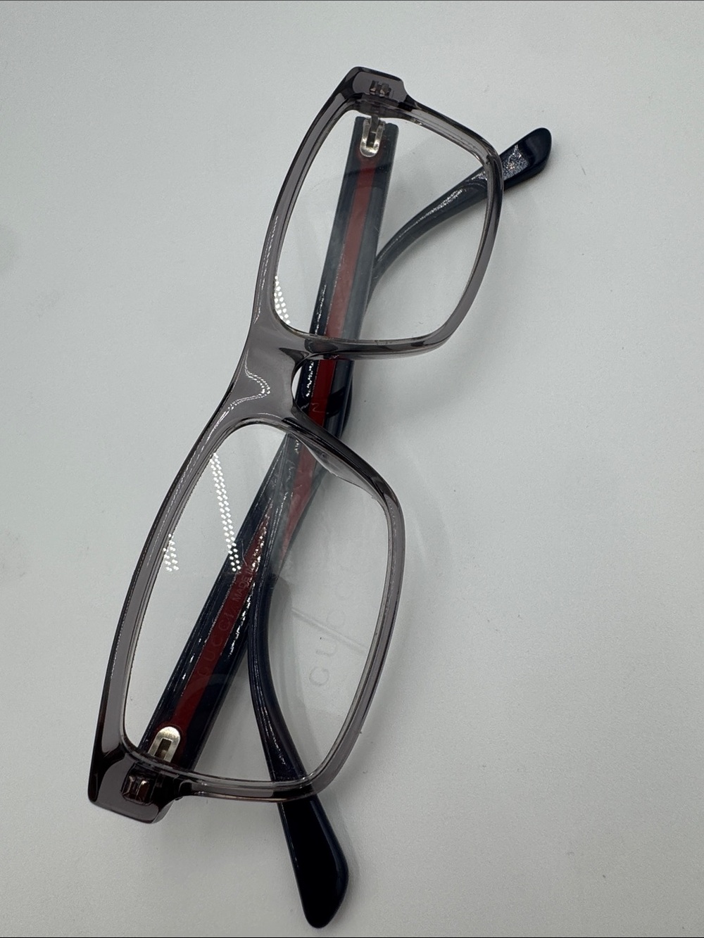 Gucci Smoky Gray Rectangular Eyeglasses